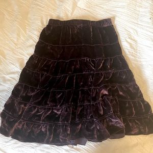 Vintage Purple Velvet Skirt